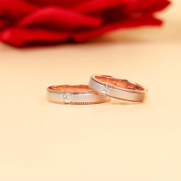 Cincin kawin berlian eropa model Hildago Couple Ring