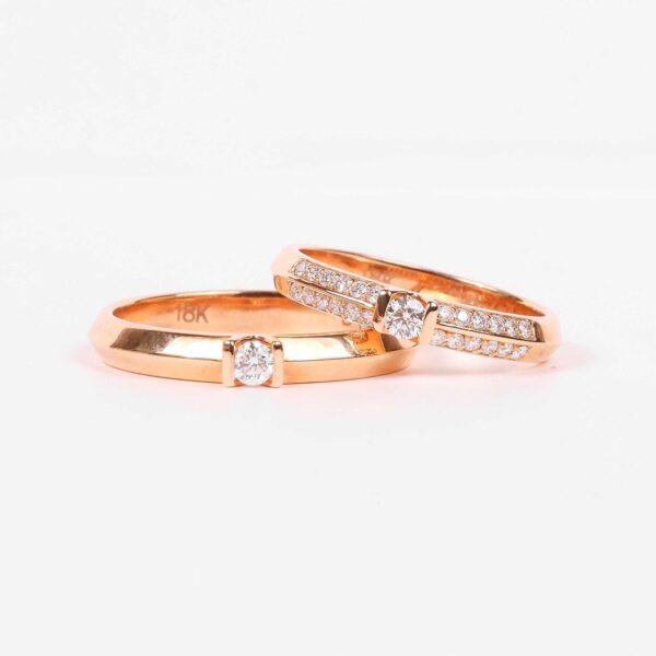 Cincin kawin berlian eropa model Kuiper Couple Ring