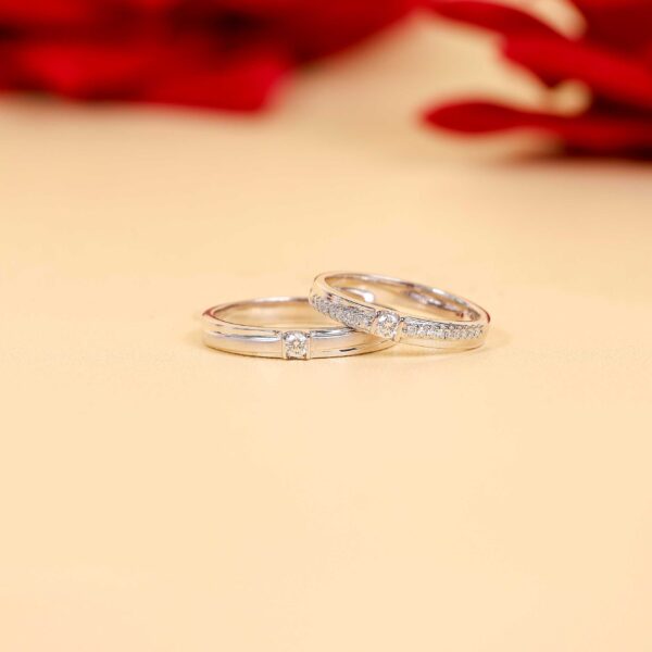 Cincin kawin berlian model Aquila Couple Ring