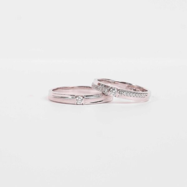 Cincin kawin berlian model Aquila Couple Ring