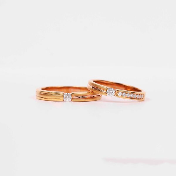 Cincin kawin berlian eropa model Antares Couple Ring