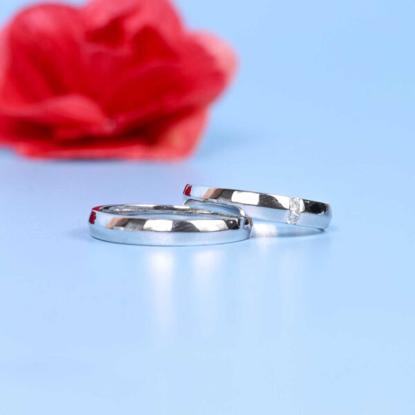 Cincin kawin berlian eropa model Orion Couple Ring