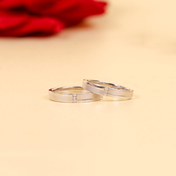 Cincin kawin berlian eropa model Vela couple ring