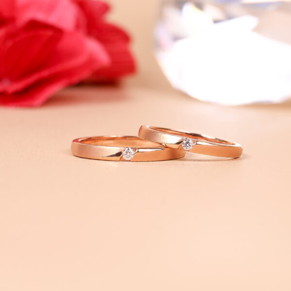 Cincin kawin berlian eropa model Omega couple ring