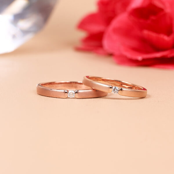 Cincin nikah berlian eropa model Mira couple ring