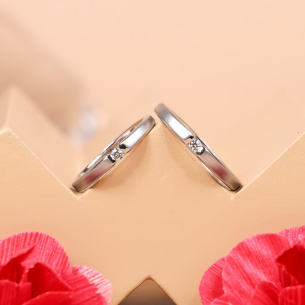 Cincin kawin berlian eropa model Hera couple ring