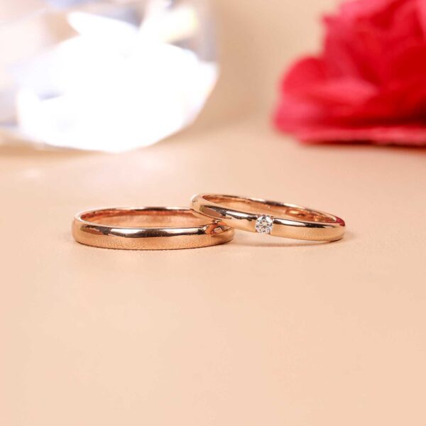 Cincin nikah berlian eropa model Sparta couple ring
