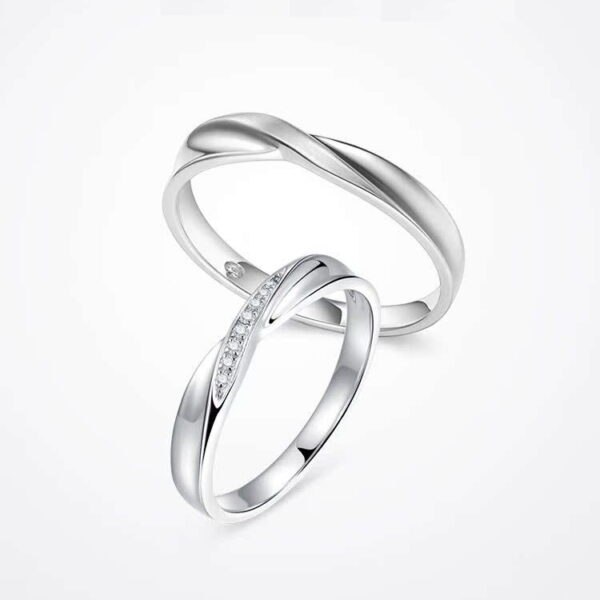 Cincin kawin model Zeta Silver Series